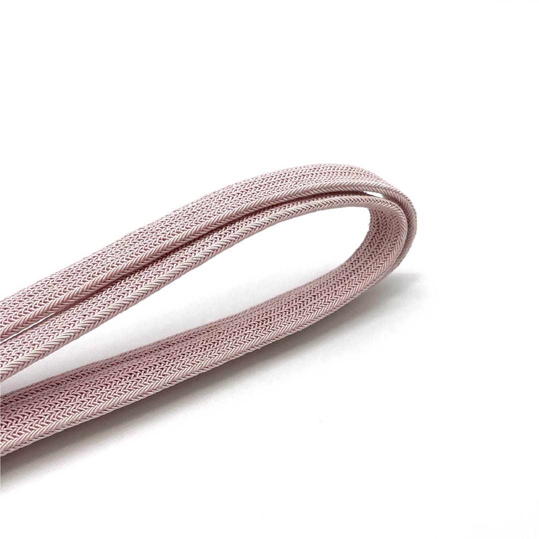 (Brand New) Pure Silk Obi-jime (Sash Band) in Sakurairo (Cherry Blossom Color) by Suiran Kobo, for Single-Layer Kimono (Undercoat) Summer Wear, Approximately 161cm Long, 1.5cm Wide, Casual Pink, Product Number: 1135005411313