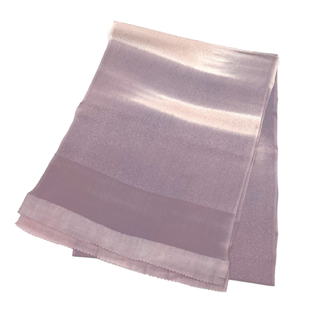 帯揚げ 正絹 Sランク セミフォーマル 薄紫色（うすむらさきいろ） 退紅色（あらそめいろ） 長さ約168cm 幅約30cm 紫系 1136001632920