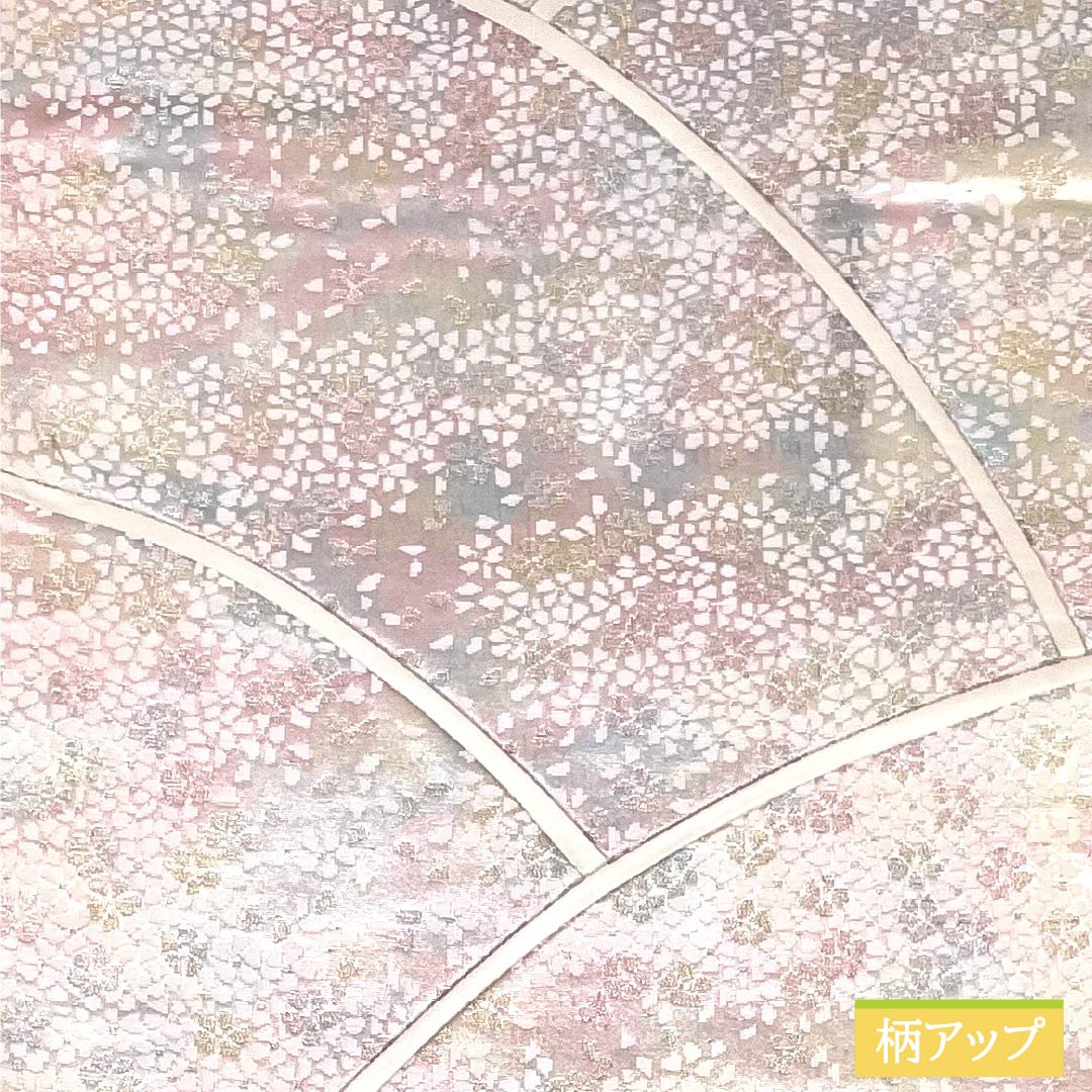Fukuro Obi, Pure Silk, Grade A, Small Cherry Blossom Design, Dried Foil, Length 440cm, Six-Ply, Semi-Formal, Gradient Pattern, 1123015213399