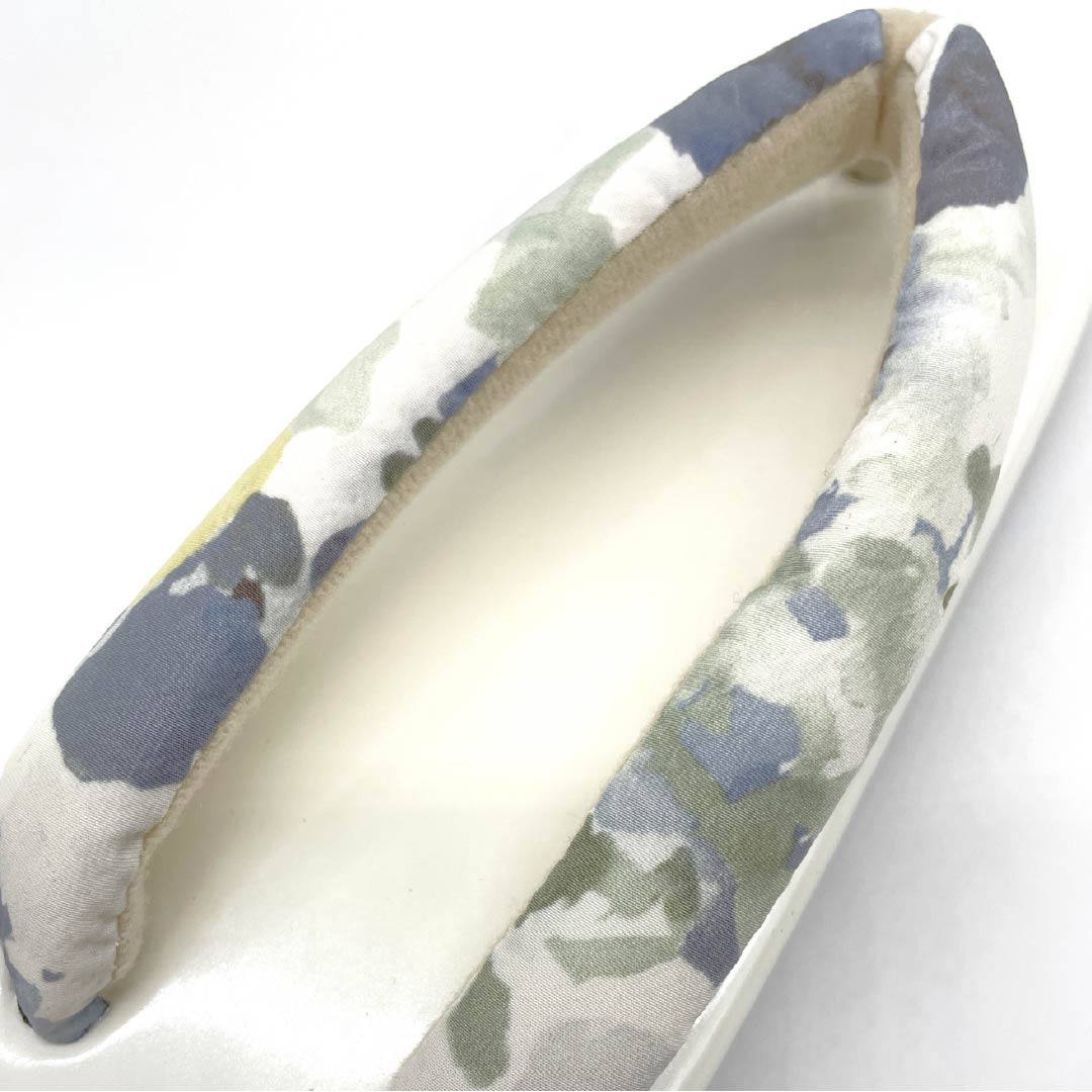 (New old stock) Sandals, urethane, casual, free size, for rainy days, floral pattern, length 24cm, size L, white, NEW rank, 1122001261411