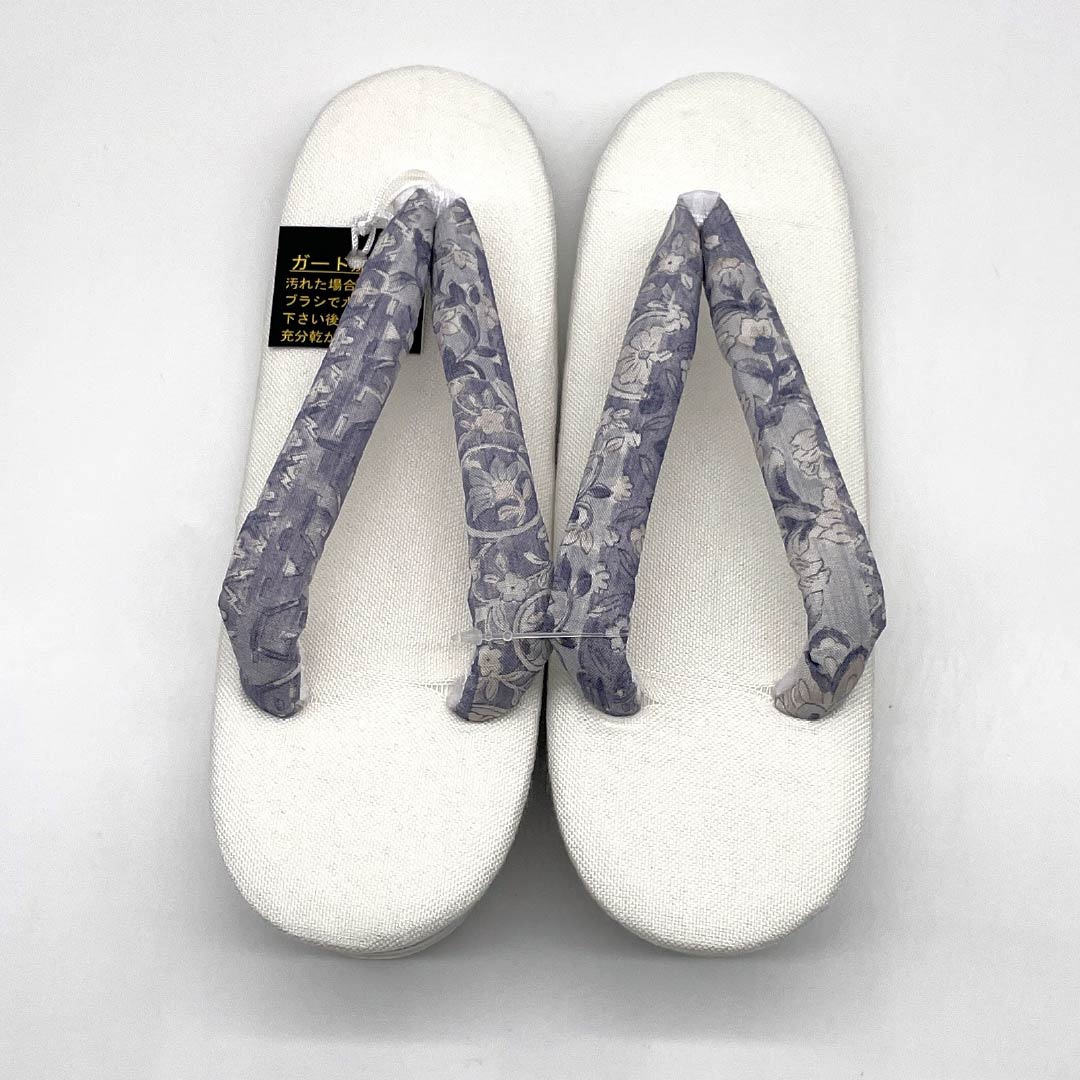 （新品）草履 亜麻 NEWランク 夏草履 亜麻草履 日本製 夏用 長さ24cm Lサイズ 白系 1122001611411