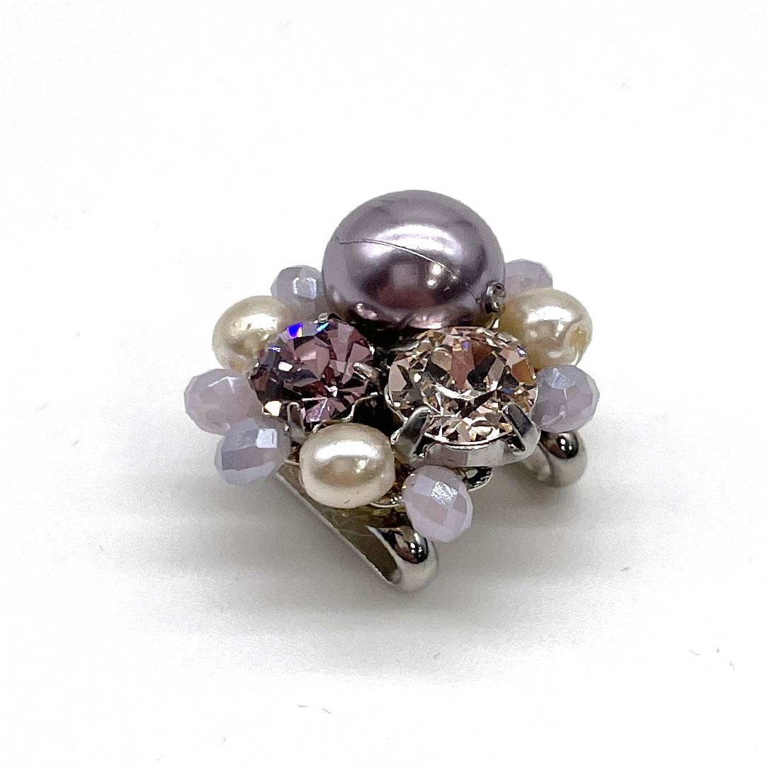 (New old stock) Obidome Other Casual Rhinestone Pearl Length approx. 2cm Width approx. 2cm A grade Purple 1137000913920
