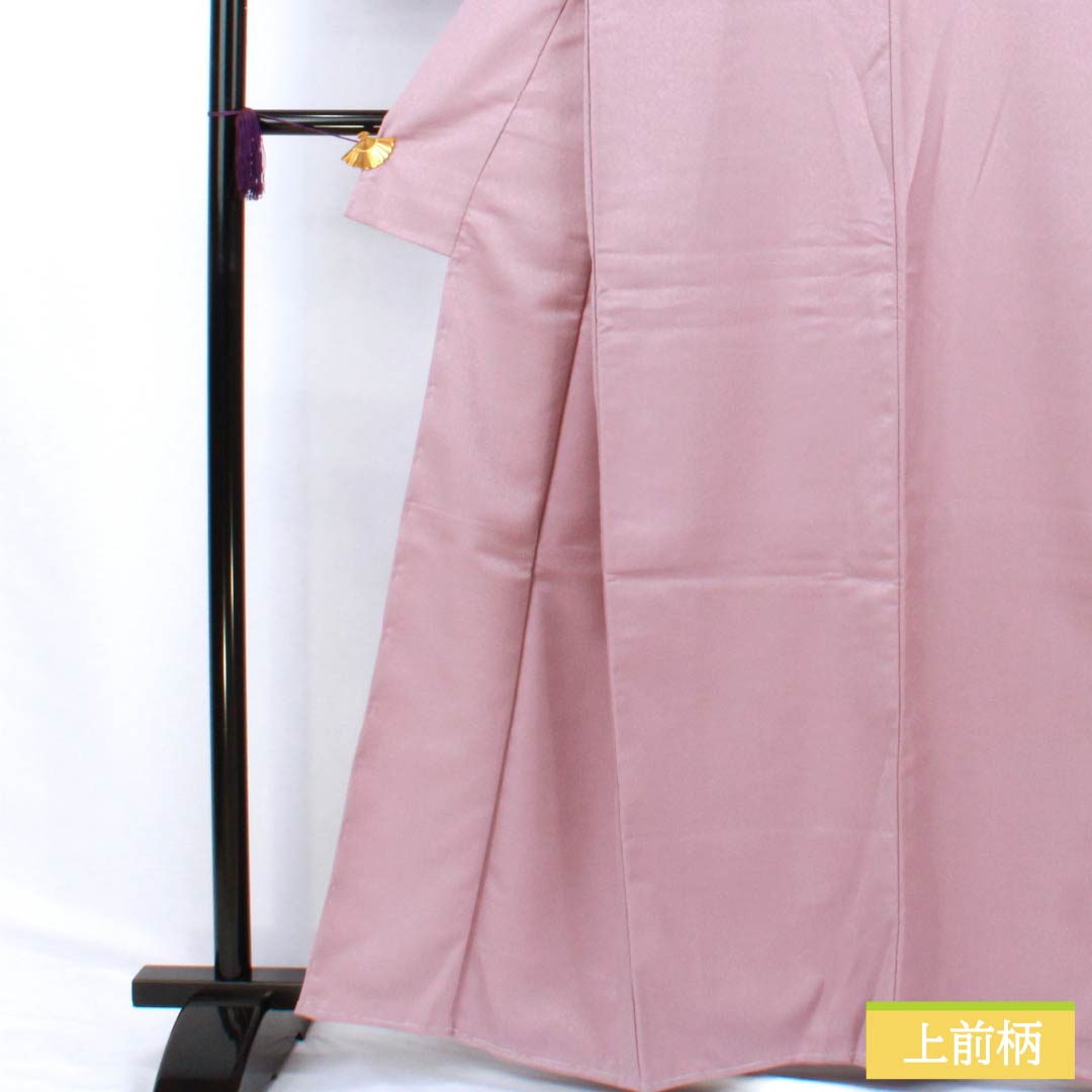 リサイクル着物】色無地 ポリエステル Sランク 身丈158cm 裄丈65cm 薄