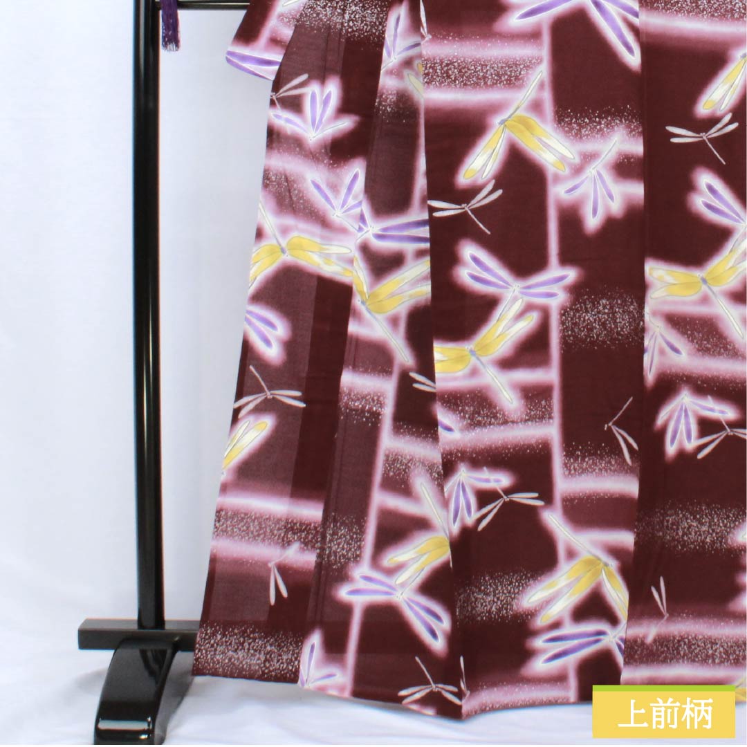 浴衣 木綿 身丈165cm 裄丈67.5cm Aランク 単衣 紫系 桑の実色（くわのみいろ） トンボ 山本寛斎 Kansai 1118006293520