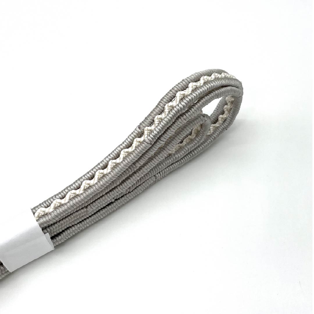 帯締め 正絹 Sランク  薄墨色（うすずみいろ） 夏用   長さ約165cm 幅約1cm セミフォーマル グレー系 1135006172322