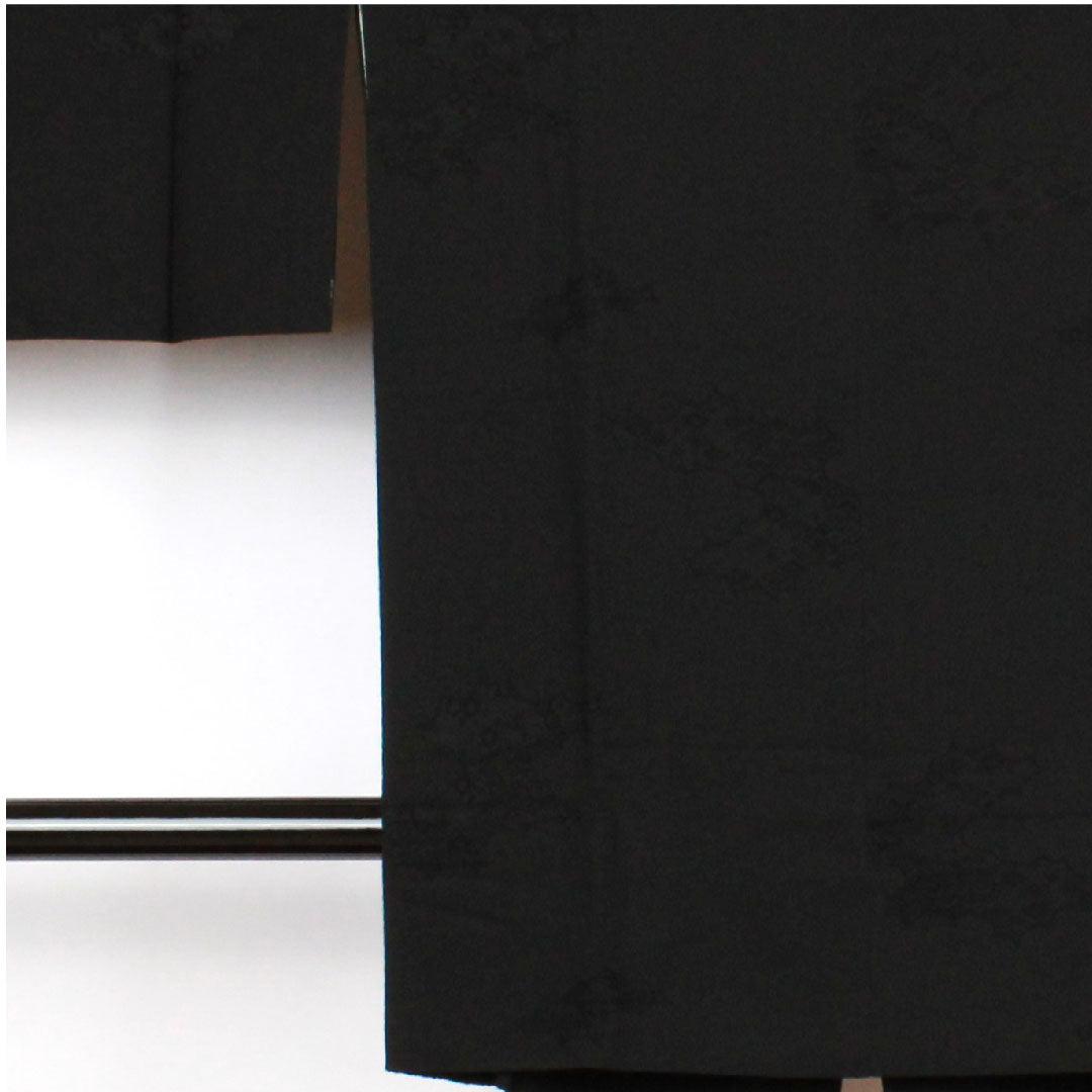 道行コート 身丈93cm 裄丈65cm 喪服用  正絹 Sランク 袷 黒系 1117000482910