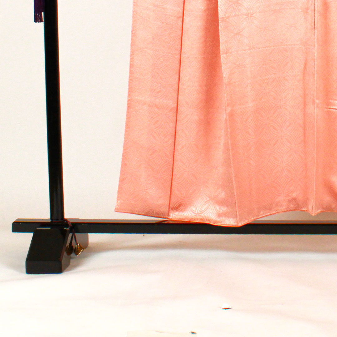 色無地 七宝模様 身丈156.5cm 裄丈63cm 袷  正絹 Sランク ピンク系 1114000332313