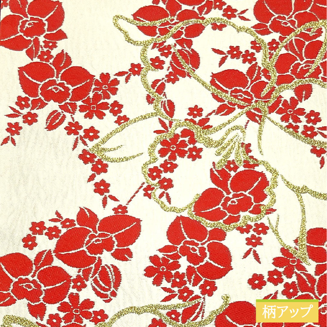 （未仕立）袋帯 正絹 Sランク 今井織物 西陣織 蘭   帯丈450cm 六通 セミフォーマル 白系 1123017162411