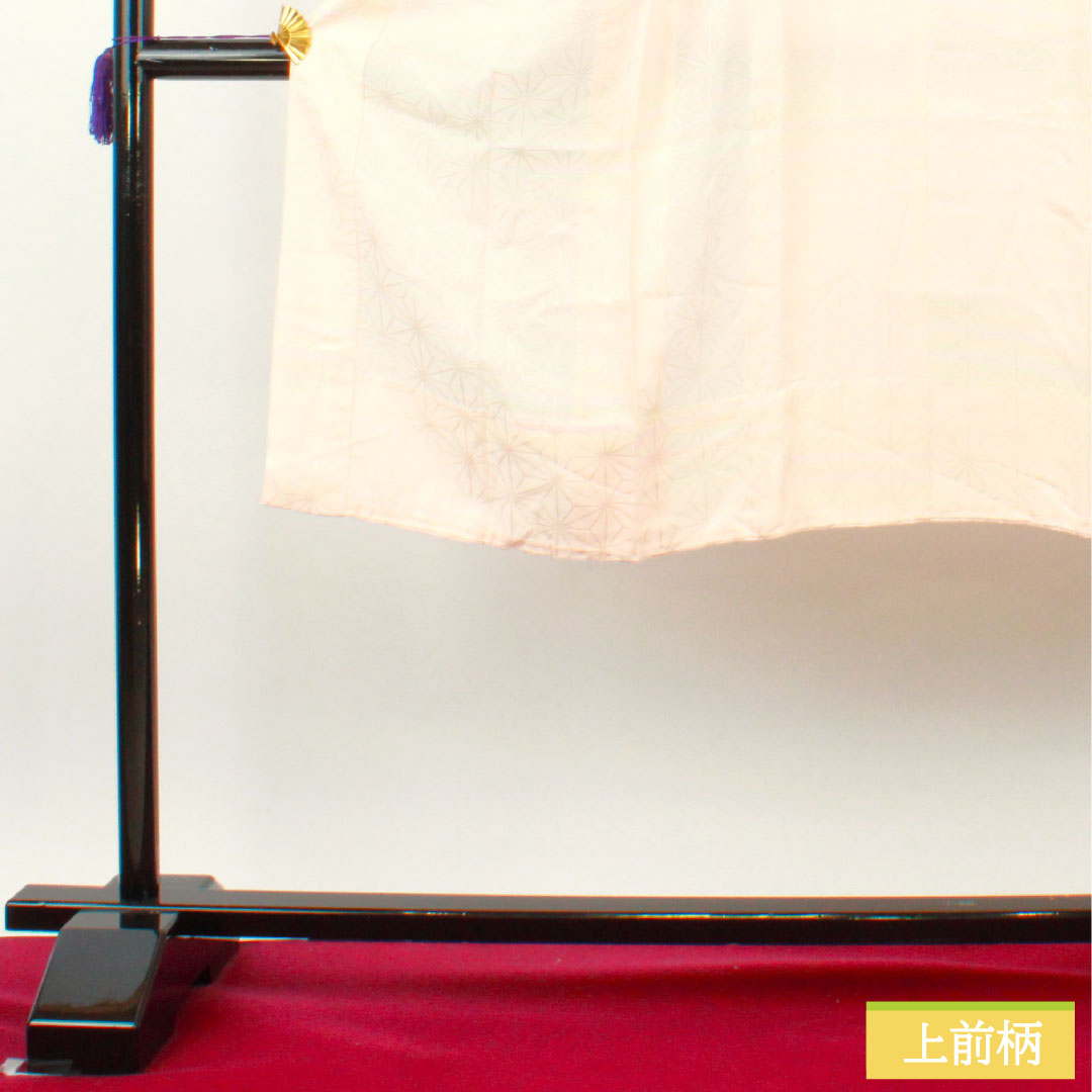 Nagajuban (long undergarment) made of pure silk, length 125.5cm, sleeve length 64.5cm, single layer, dawn color, gradation dye, hemp leaf pattern, A rank, pink, 1129000703313