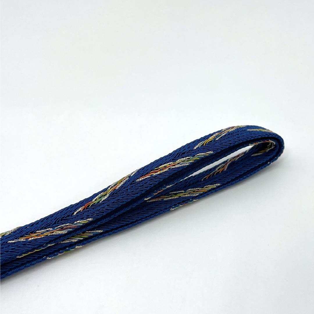 (新品)帯締め 正絹 NEWランク  韓藍色（からあいいろ） 翠嵐工房 単衣用 夏用 長さ約165cm 幅約1.5cm セミフォーマル 紺系 1135005461318