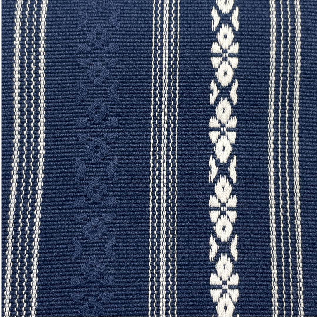 （未仕立）角帯 木綿 瞑色色（めいしょくいろ） 献上柄 帯丈394cm 幅9.5cm Sランク 青系 1134000392917