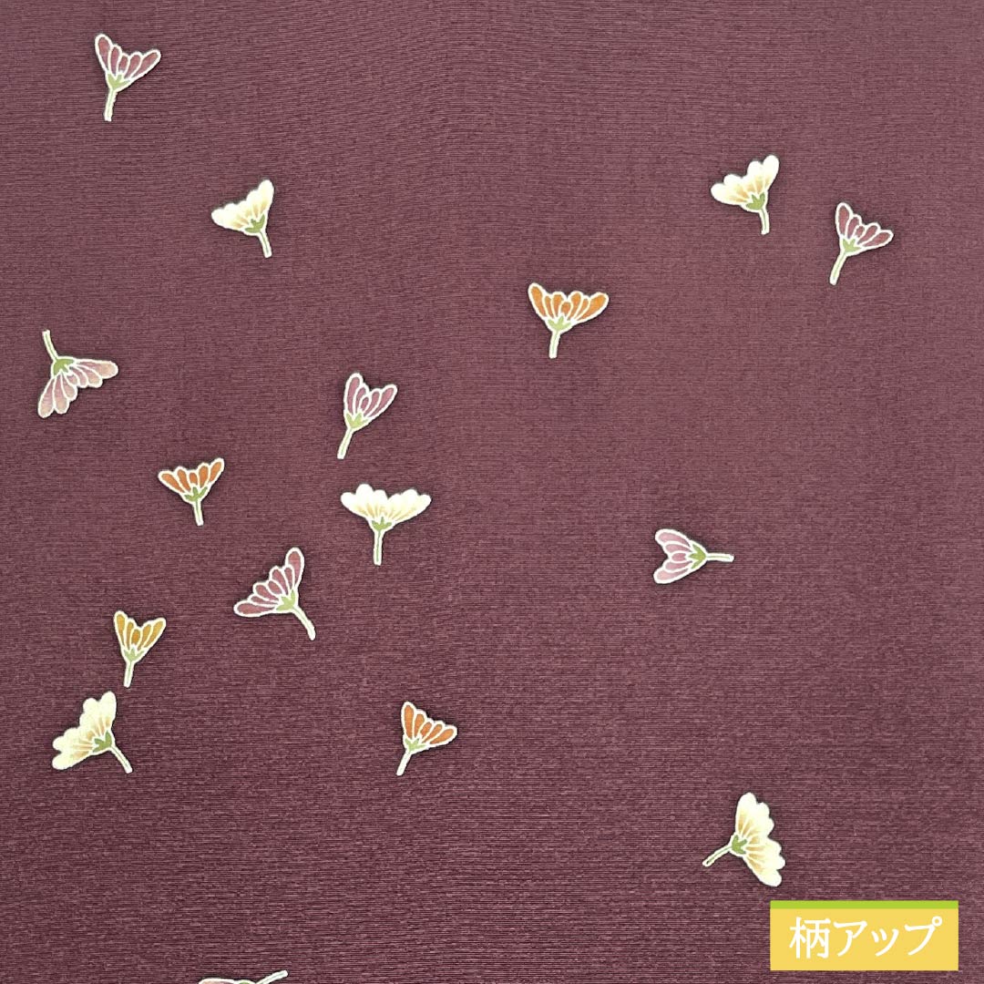 Nagoya Obi, pure silk, mokuranjikiro (Mokuranjikiro) dyed obi, small flowers, petals, obi length 357cm, S rank, point pattern, semi-formal, purple, 1124007172320, Nagoya style