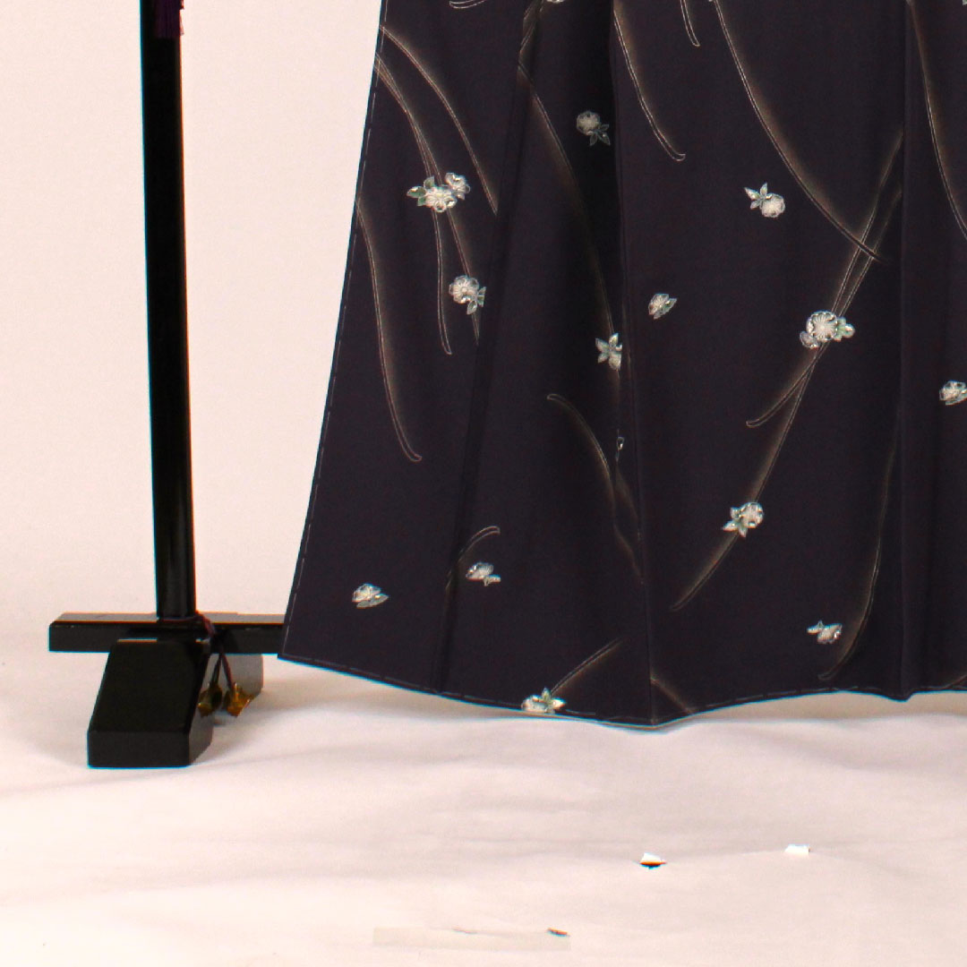 Komon, Length 164.5cm, Sleeve length 66cm, Lined, Flower pattern, Pure silk, S rank, Purple, 1115001162320