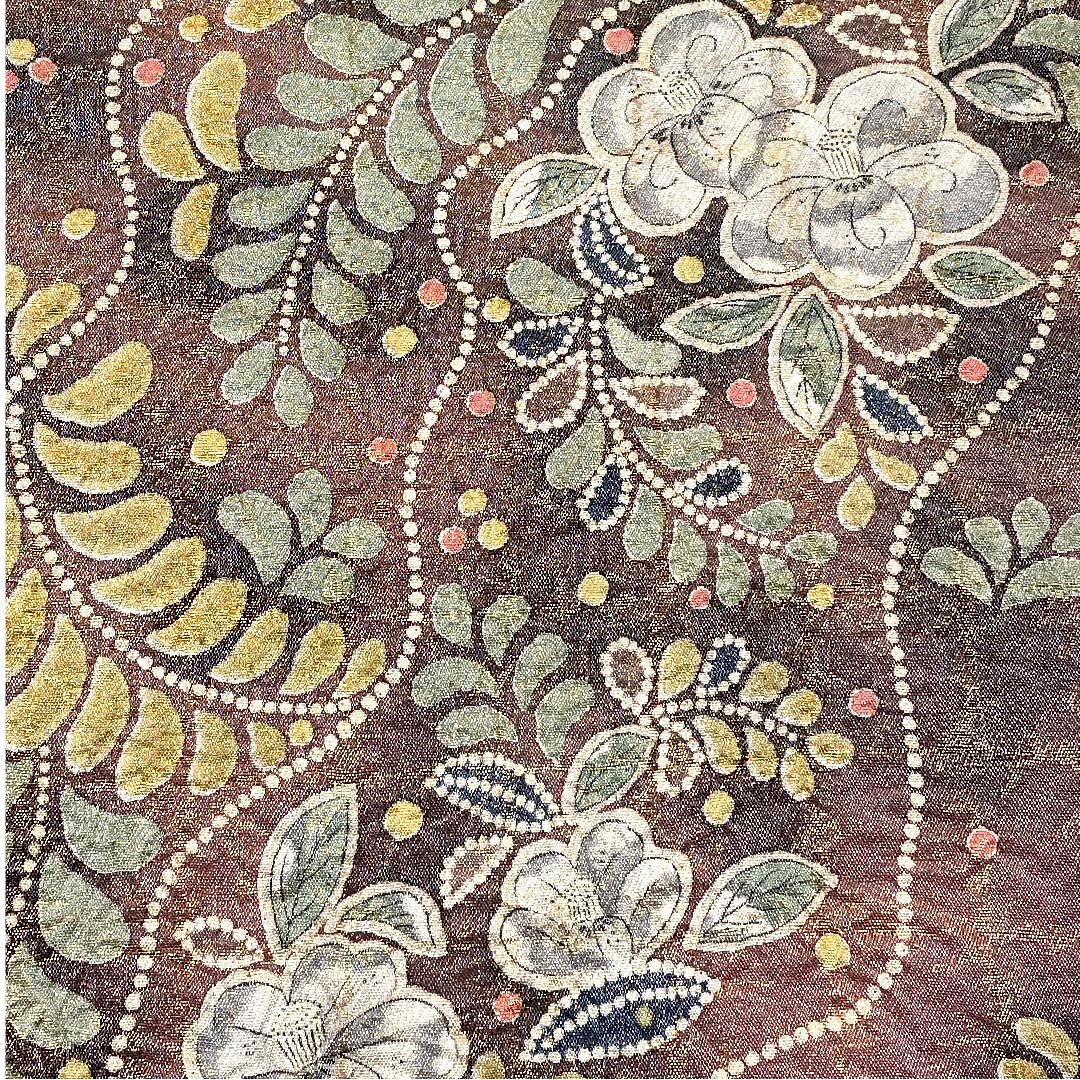 袋帯 錫色（すずいろ）辻ヶ花 ふくれ織 格子 帯丈452cm 正絹 Aランク ポイント柄 フォーマル グレー系 1123005593422