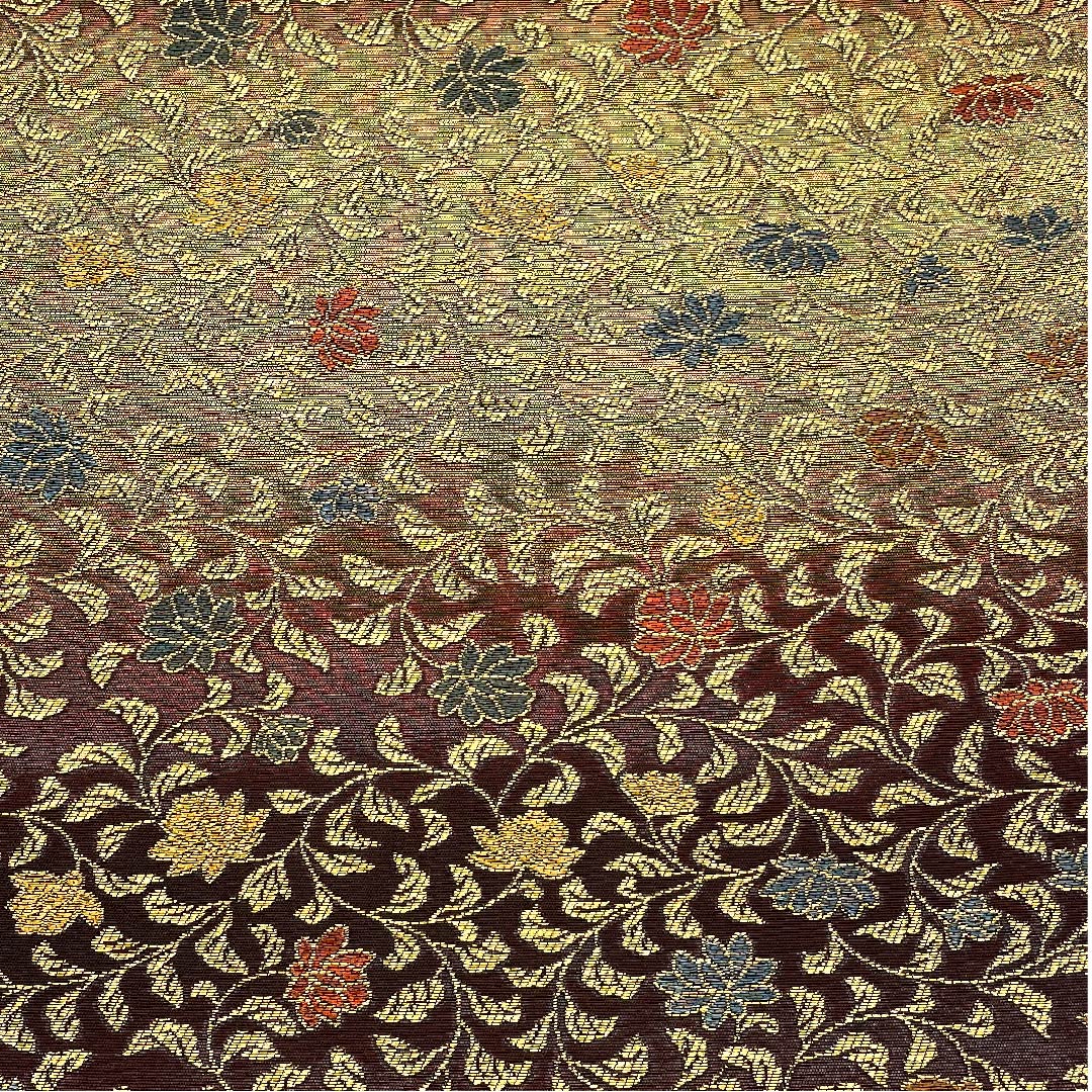 袋帯 御寮織 花唐草 紋屋井関 帯丈448cm 正絹 Sランク 六通 セミフォーマル 金系 1123006772321