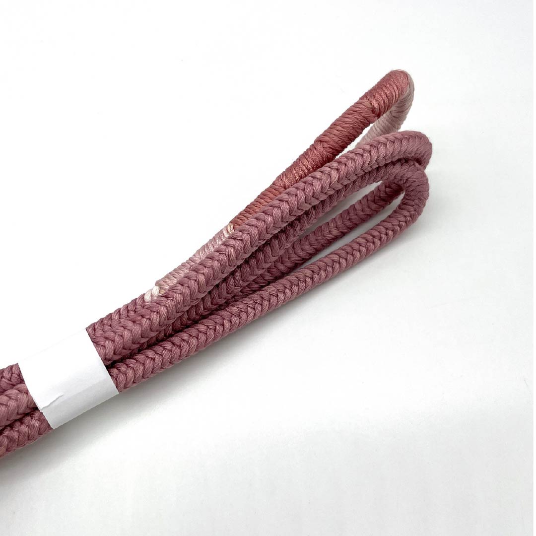 帯締め 正絹 Sランク  退紅色（あらそめいろ） 丸組   長さ約164cm 幅約0.8cm カジュアル 紫系 1135005972320