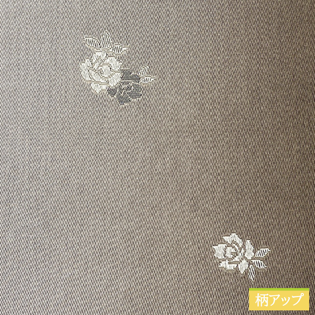 半幅帯 ポリエステル Sランク 薔薇 七宝 リバーシブル 帯丈424cm グレー系 1125002342422