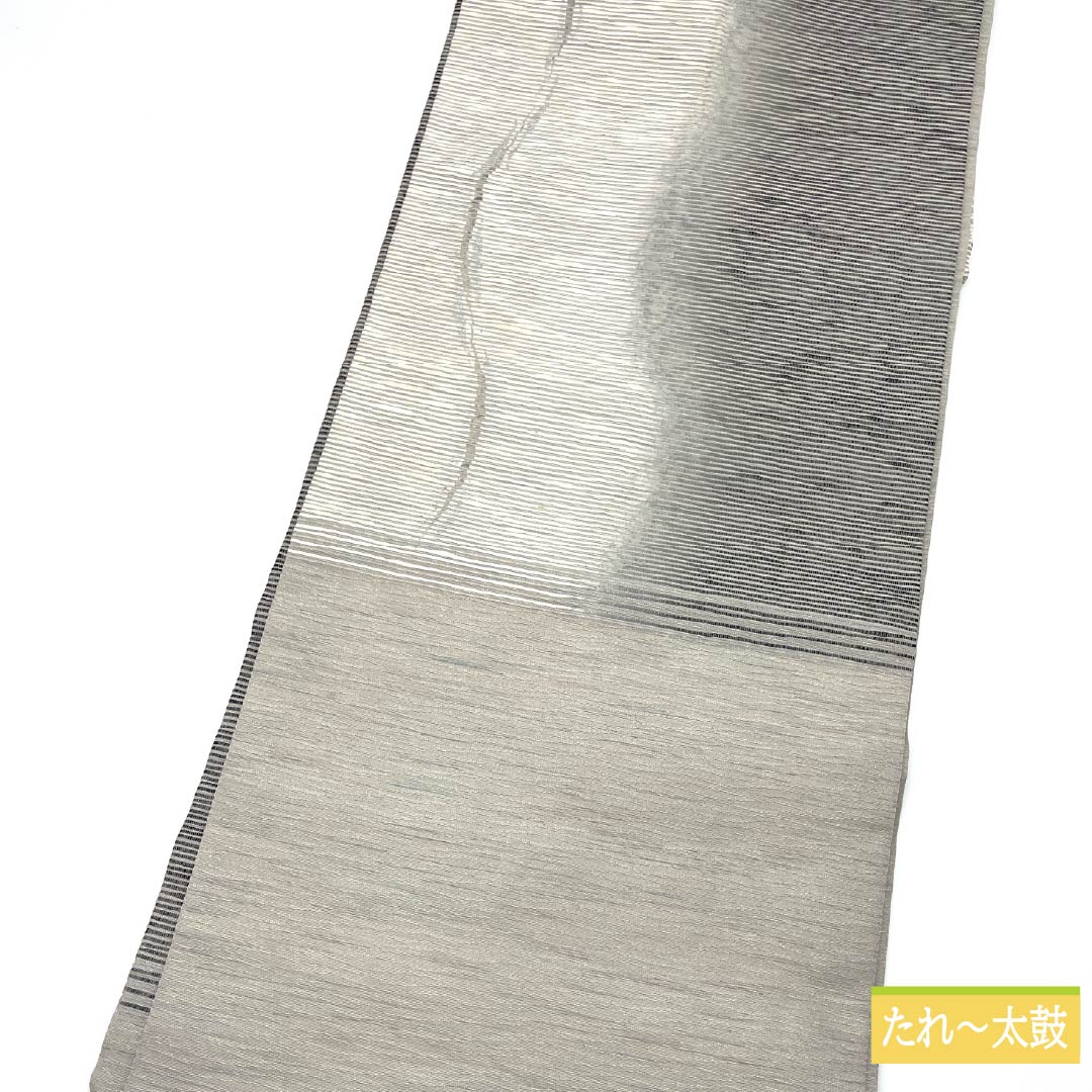 名古屋帯 正絹 生成り色（きなりいろ） 抽象模様 帯丈370cm Aランク ポイント柄 セミフォーマル グラデーション系 1124006733399 名古屋仕立て