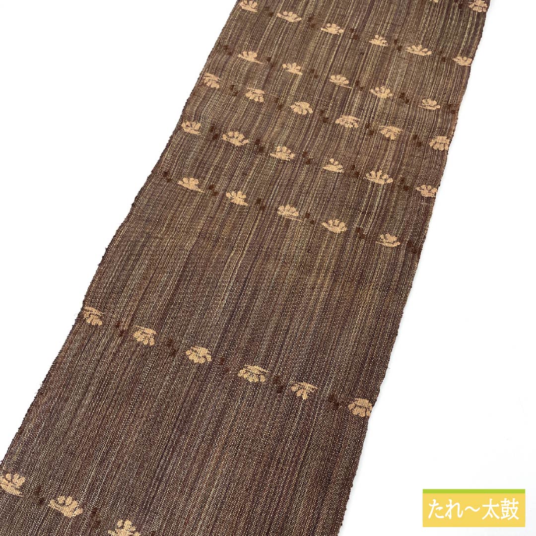 名古屋帯 抽象模様 帯丈348cm 正絹 Sランク ポイント柄 カジュアル グラデーション系 1124007112399 開き仕立て