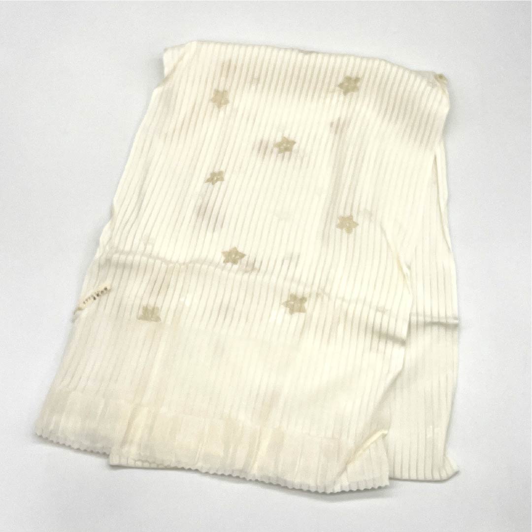 （新古品） 帯締め・帯揚げセット 正絹 NEWランク 乳白色（にゅうはくしょく） 渡敬謹製 三ツ杵印 留袖用 長さ約164cm 幅約1.7cm フォーマル 白系 1141000281311