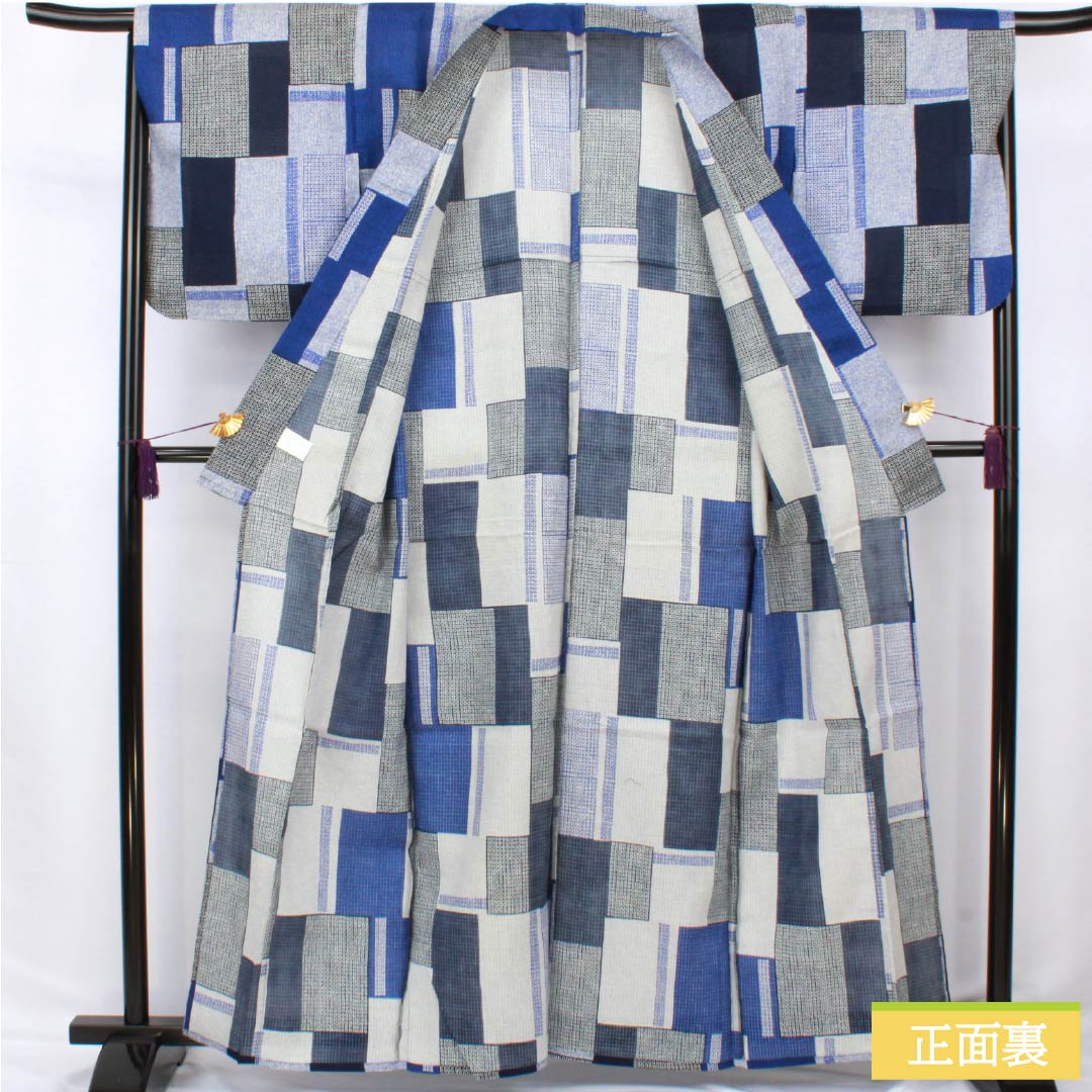 Cotton Yukata, Length 161cm, Sleeve Length 66cm, S Rank, Single Layer, Gradient, Abstract Pattern, 1118006732499