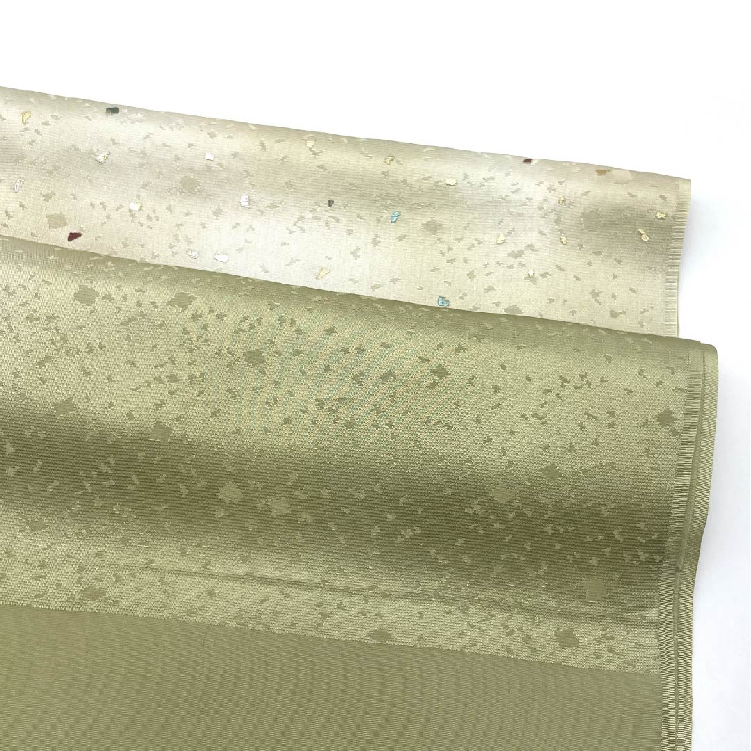 帯揚げ 正絹 Sランク セミフォーマル 裏柳色（うらやなぎいろ） ぼかし 霰 長さ約183cm 幅約29.5cm 緑系 1136004522919