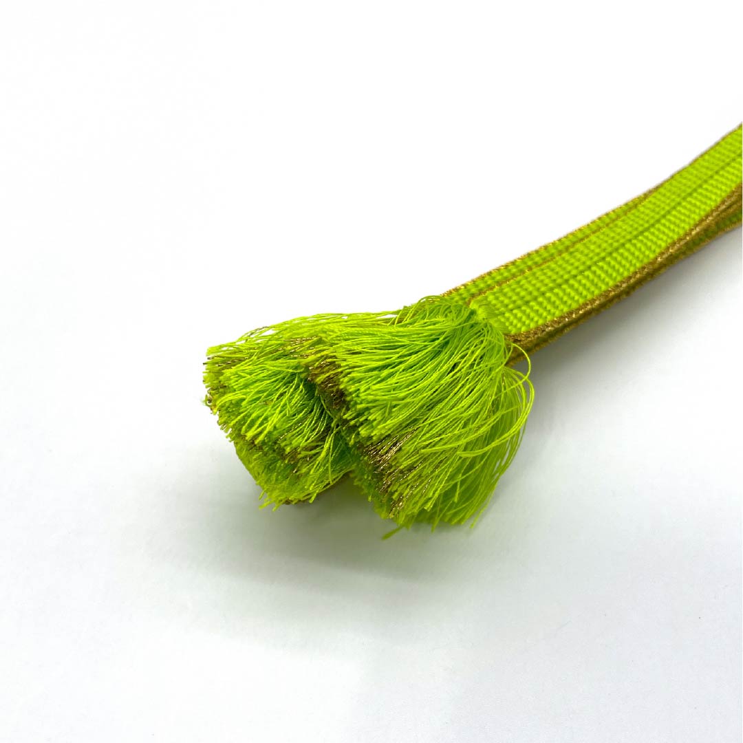 帯締め 正絹 Sランク  黄浅緑色（きあさみどりいろ）    長さ約160cm 幅約1.5cm 振袖用 緑系 1135006282319