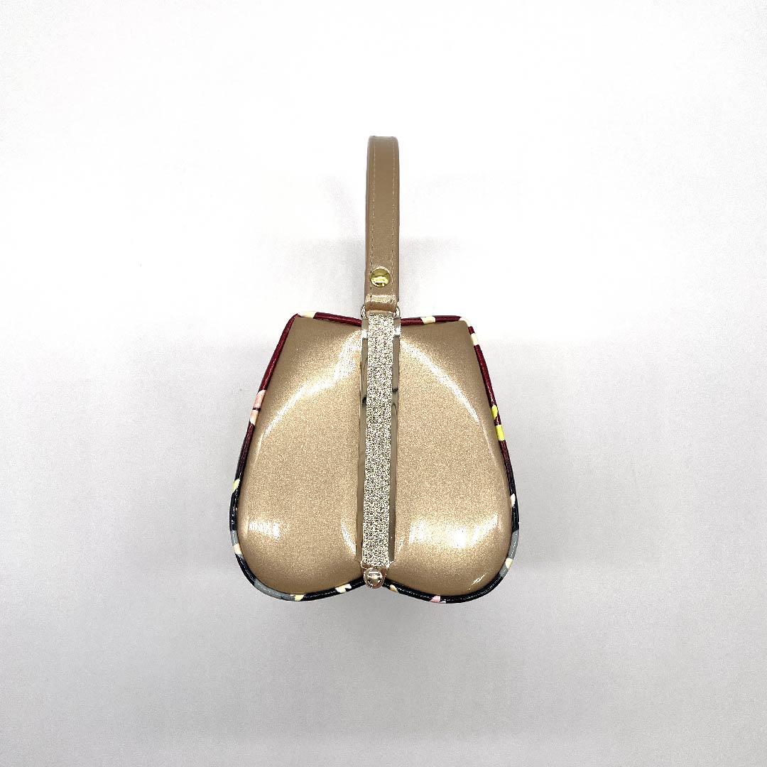 (New old stock) Formal sandal and bag set, black, unused, for furisode, small cherry blossom, size L, black, rank S, 1133000052410