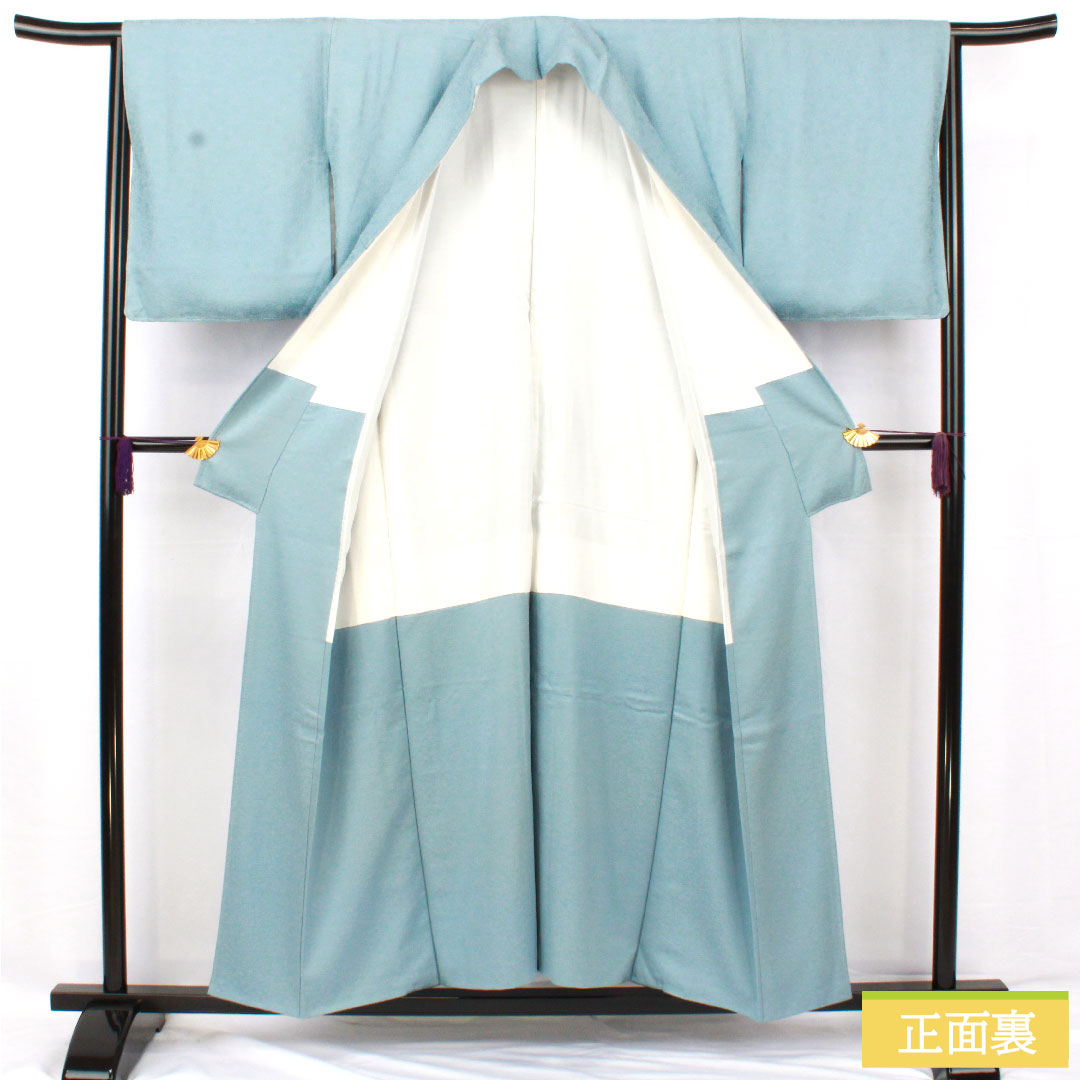 Plain color, pure silk, length 153cm, sleeve length 64.5cm, blue, lined, S rank, blue 1114001682217