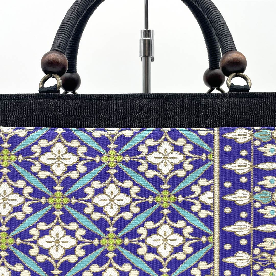 新品未使用 ！！特別セール！！京都 西陣 正絹 帯使用 利休バッグ　24121 新品未使用 ！！特別セール！！京都 西陣 正絹 帯使用 利休