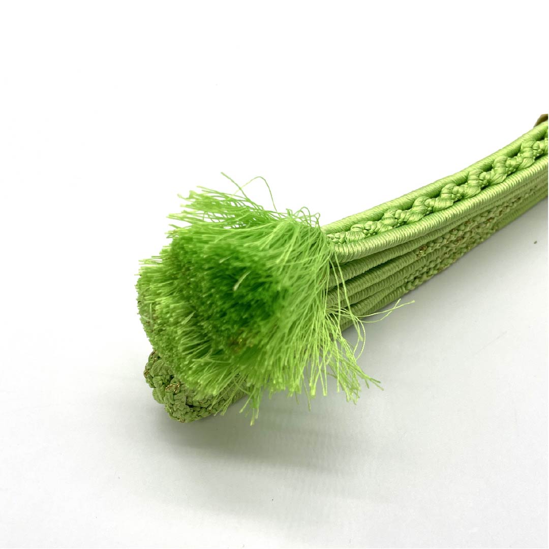 帯締め 正絹 若葉色（わかばいろ） レース 単衣用 長さ約153cm 幅約1.3cm フォーマル Sランク 緑系 1135003472319