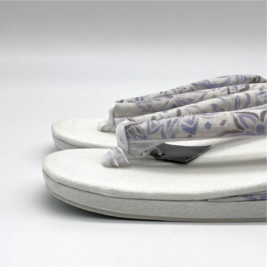 （新品）草履 亜麻 NEWランク 夏草履 亜麻草履 日本製 夏用 長さ24cm Lサイズ 白系 1122001681411