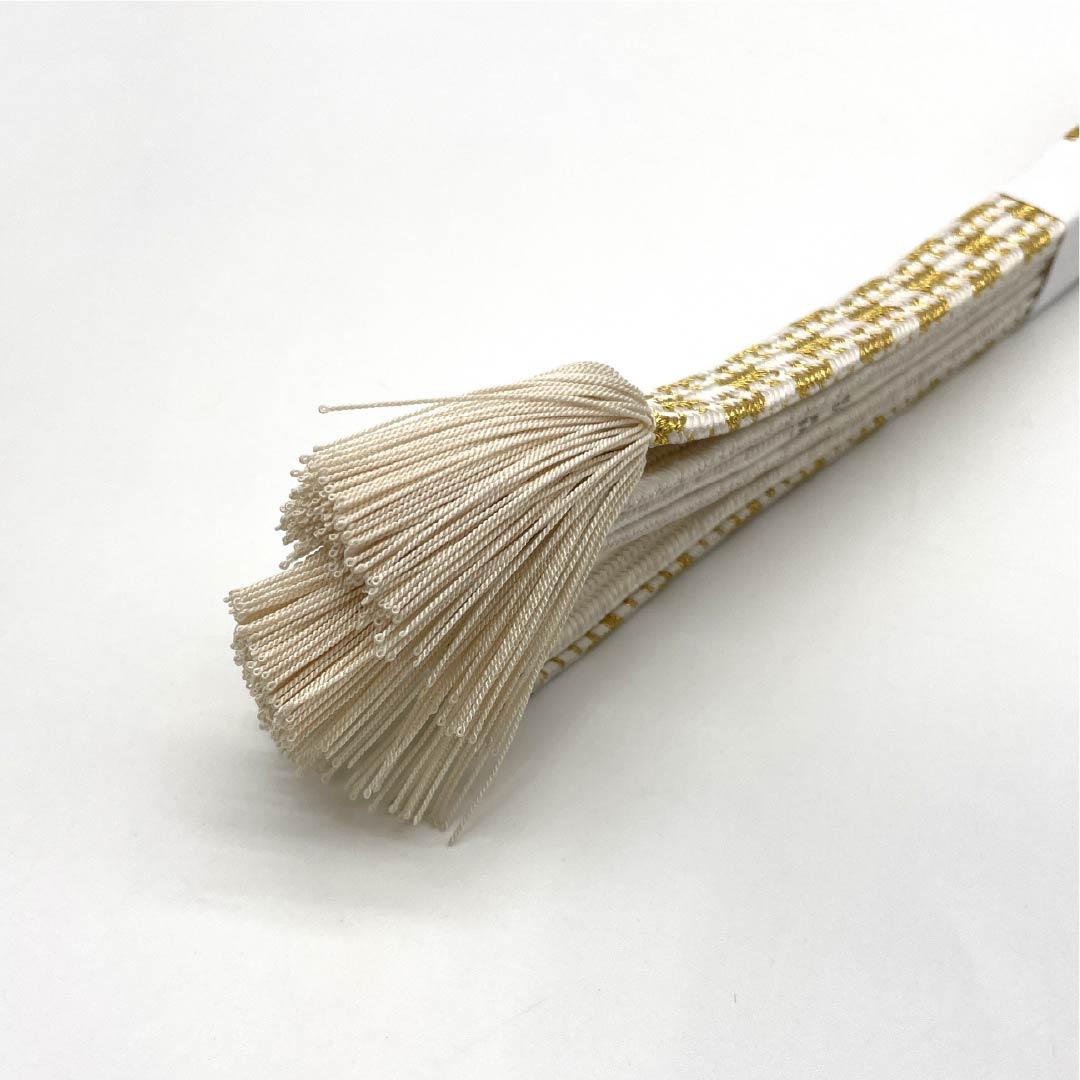 (新品)帯締め 正絹 NEWランク 生成り色（きなりいろ） 平田組紐 留袖用 古典柄 長さ約159cm 幅約1.6cm フォーマル 白系 1135004971311