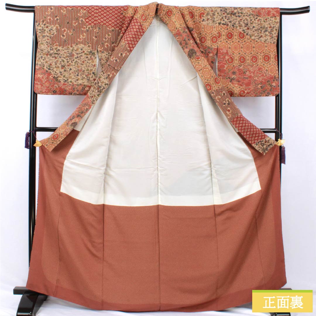 Visiting Kimono, Pure Silk, Grade A, Lined, Length 166.5cm, Sleeve Length 65cm, Kyoto Bingata, Classic Pattern, Artist's Work, Gradient Pattern, Product Number: 1112006843599
