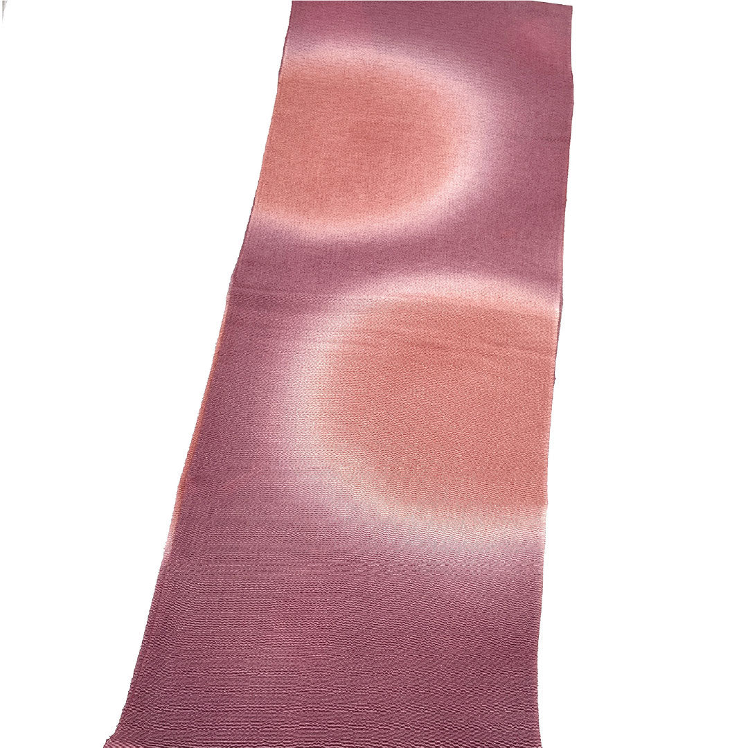 帯揚げ 正絹 Sランク カジュアル 牡丹鼠色（ぼたんねずいろ） ぼかし ちりめん  長さ約168cm 幅約31cm 紫系 1136001712920