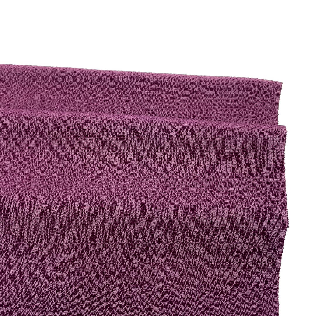 Obiage Silk A Rank Casual Mulberry (kuwanomiiro) Chirimen Plain Length approx. 163cm Width approx. 27.5cm Purple 1136004283920