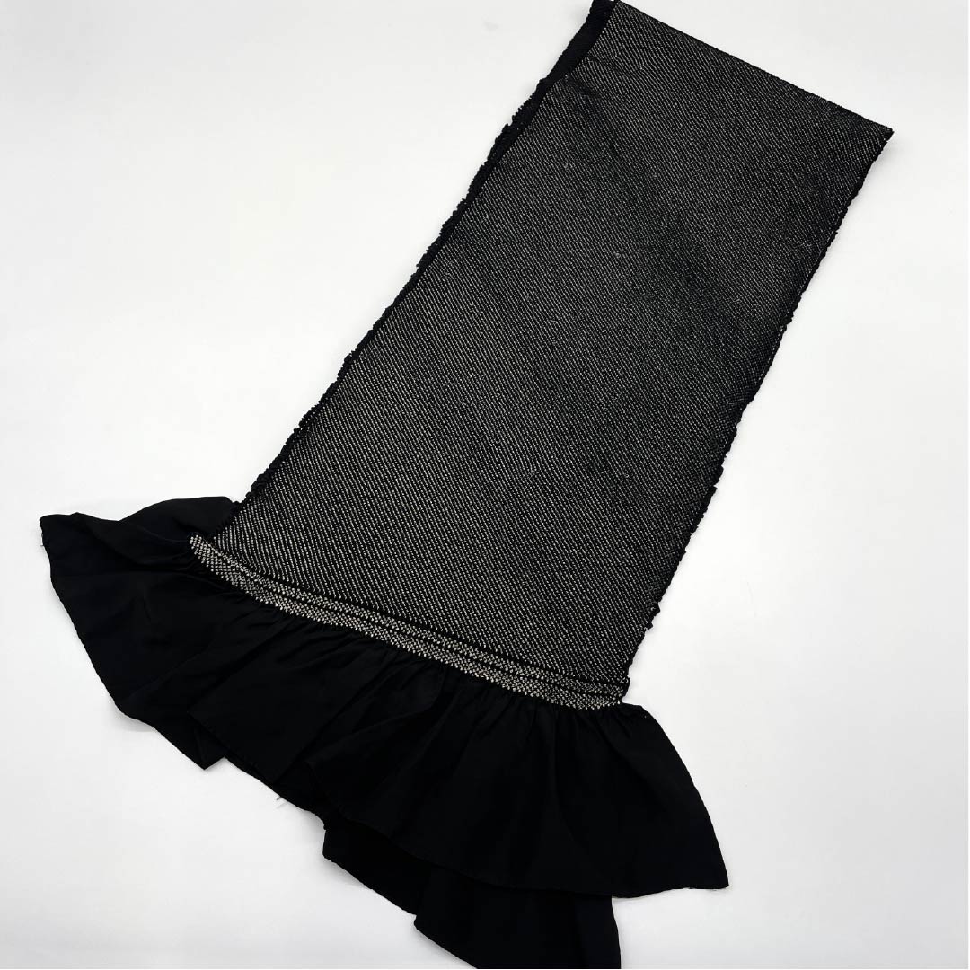 兵児帯 正絹 総絞り 帯丈252cm 幅24.5cm Sランク 黒系 1134000332910