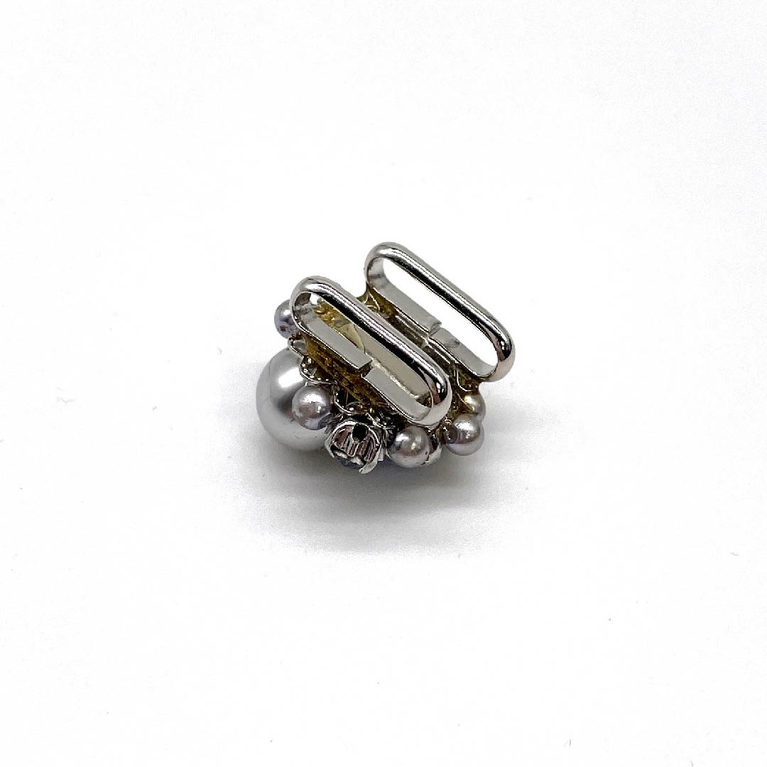 （新古品） 帯留め その他 カジュアル  ラインストーン パール 長さ約2cm 幅約2cm  Sランク 青系 1137000902917