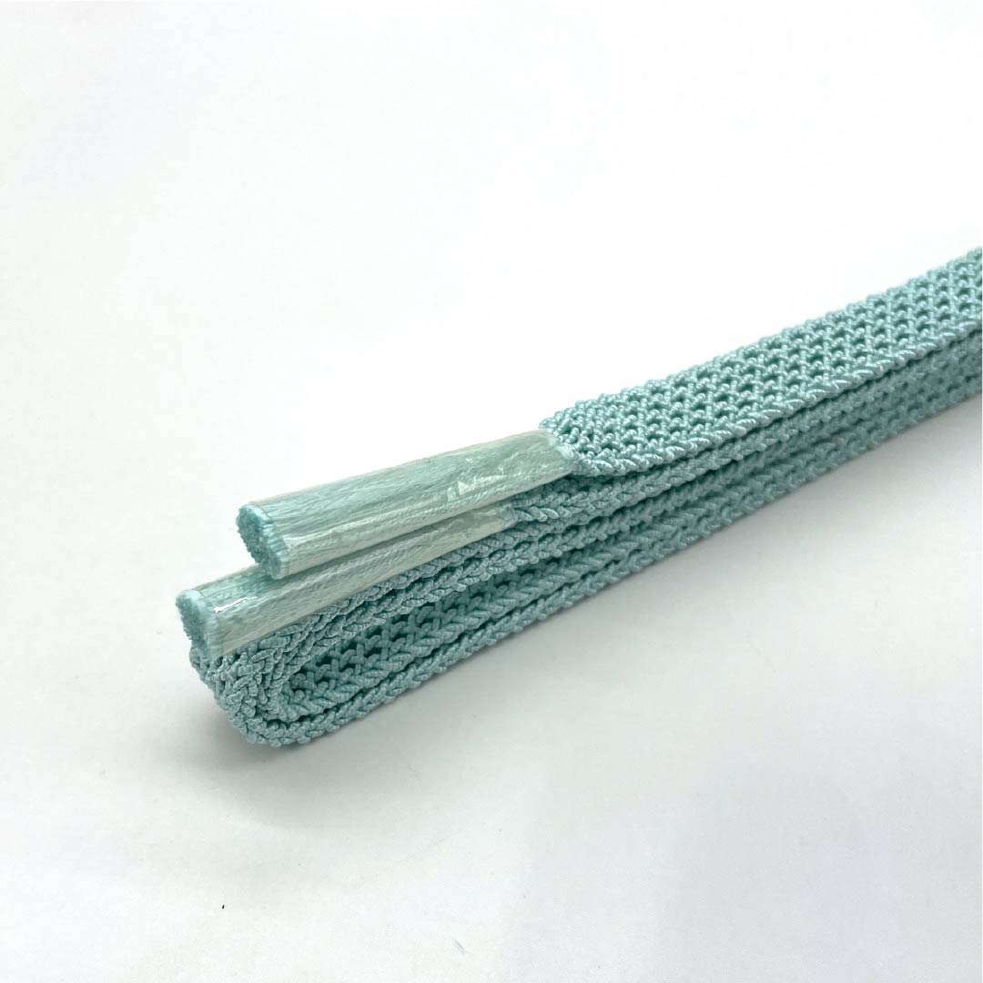 Obijime Silk S-rank Light Blue Hiragumi For Summer Length approx. 156cm Width approx. 1cm Semi-formal Blue 1135006072324