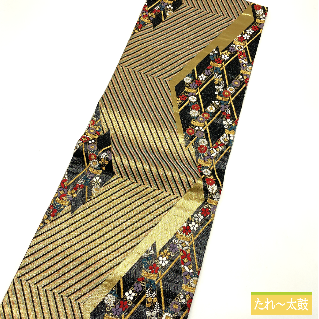 袋帯 正絹 Aランク 抽象模様 西陣織 帯丈424cm 六通 フォーマル グラデーション系 1123017323399