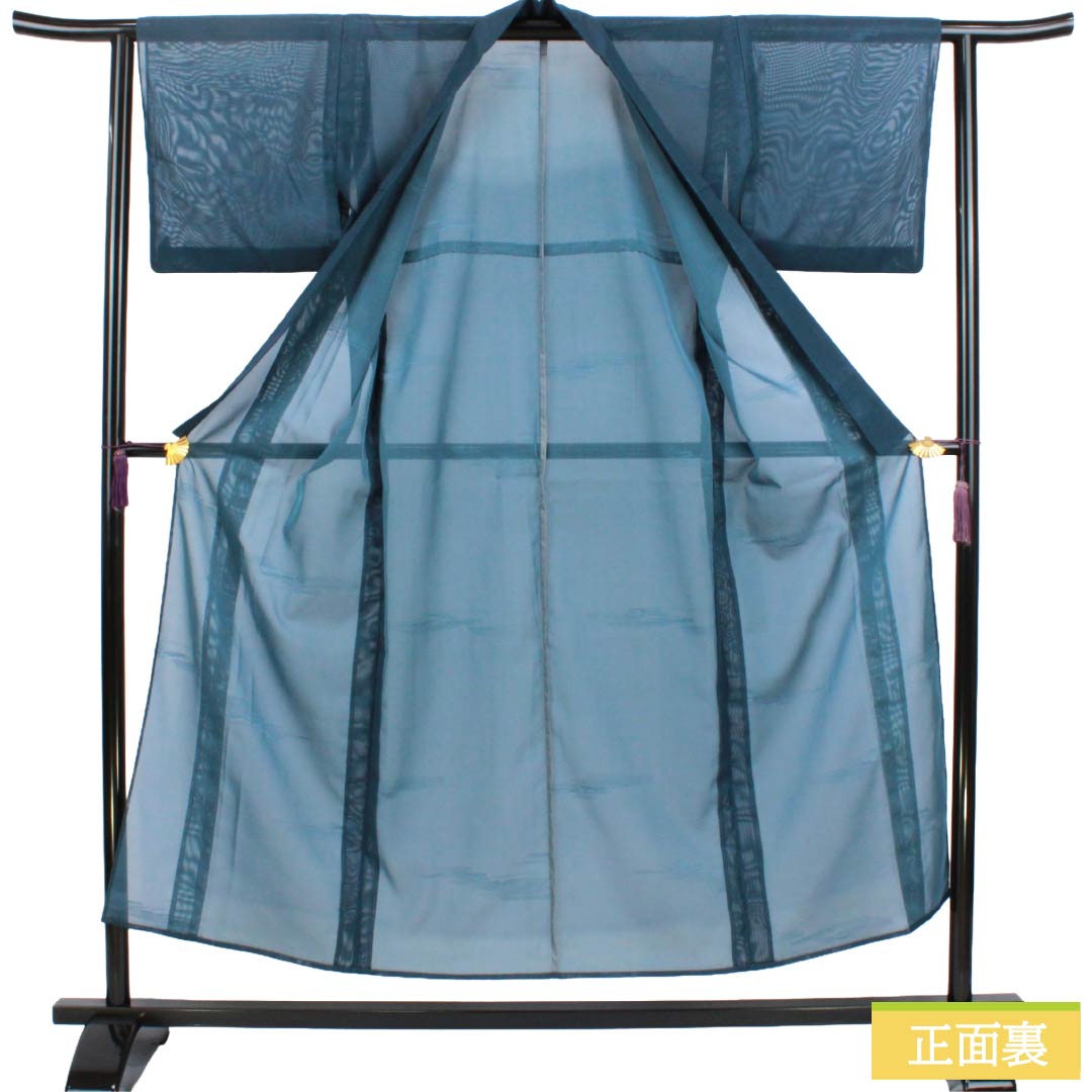 リサイクル着物】夏物 正絹 色無地 Sランク 身丈152.5cm 裄丈62.5cm 裏