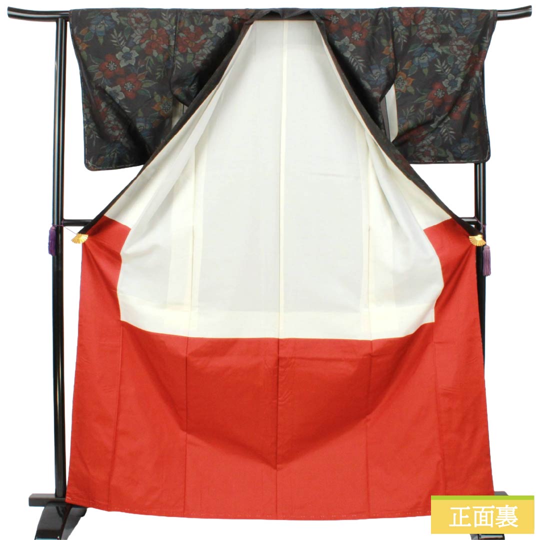 袷　紬　縞と絣模様　裄67cm 正絹　豪華おまけ付き 楽天市場】【新古品】 本場大島紬 着物 大島紬 正絹 袷 織絣 横双