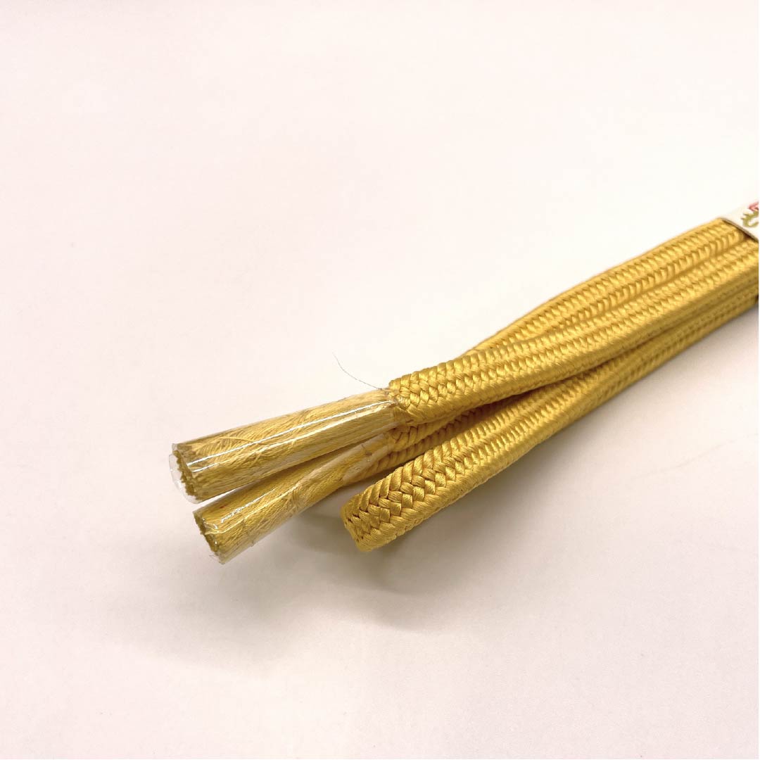 (New old stock) Obijime (belt sash) Pure silk Yellow paper color Crown set New old stock Length approx. 165.5cm Width approx. 1cm Semi-formal NEW rank Yellow 1135003751323