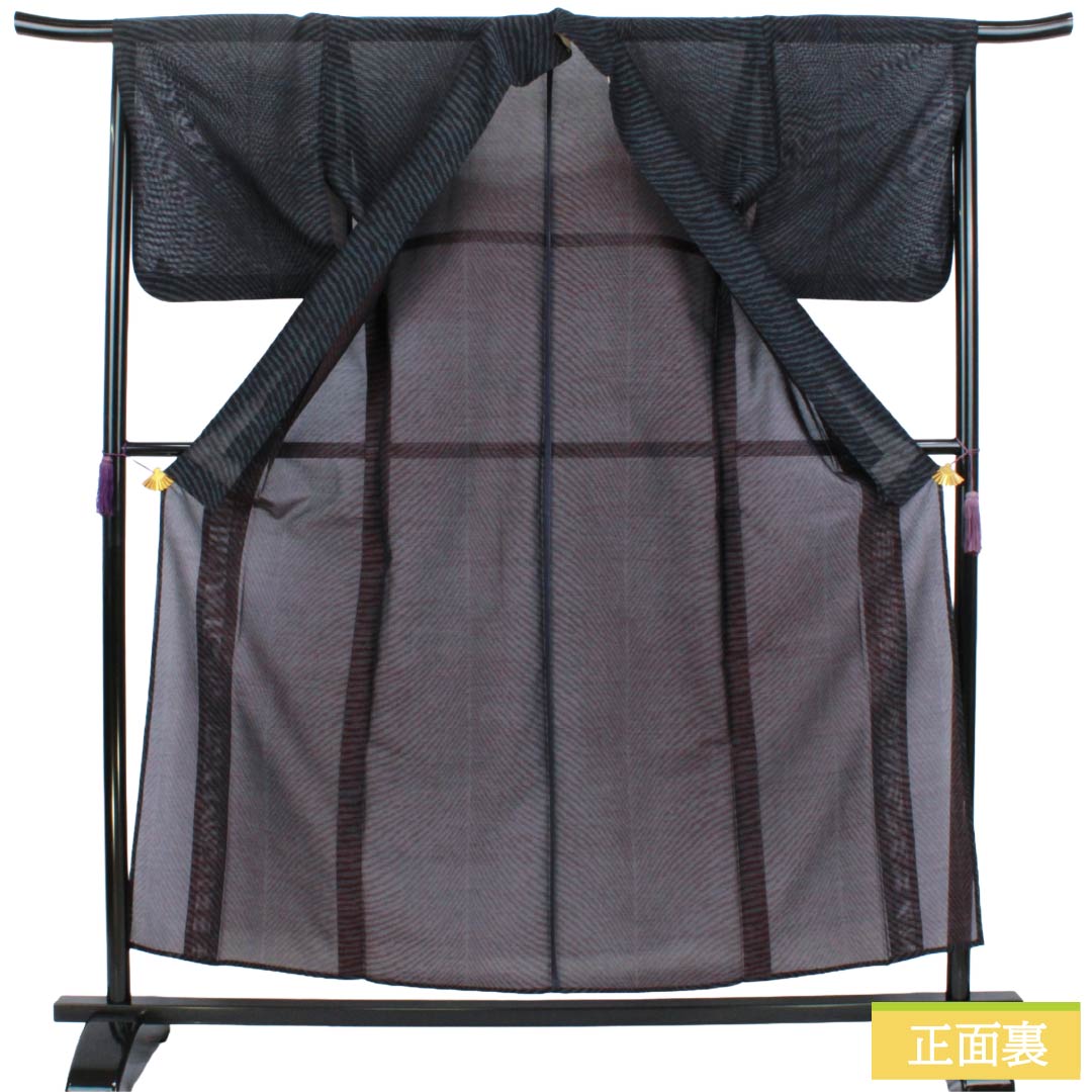 リサイクル着物】夏物 正絹 紬 Aランク 身丈156cm 裄丈67cm 抽象模様
