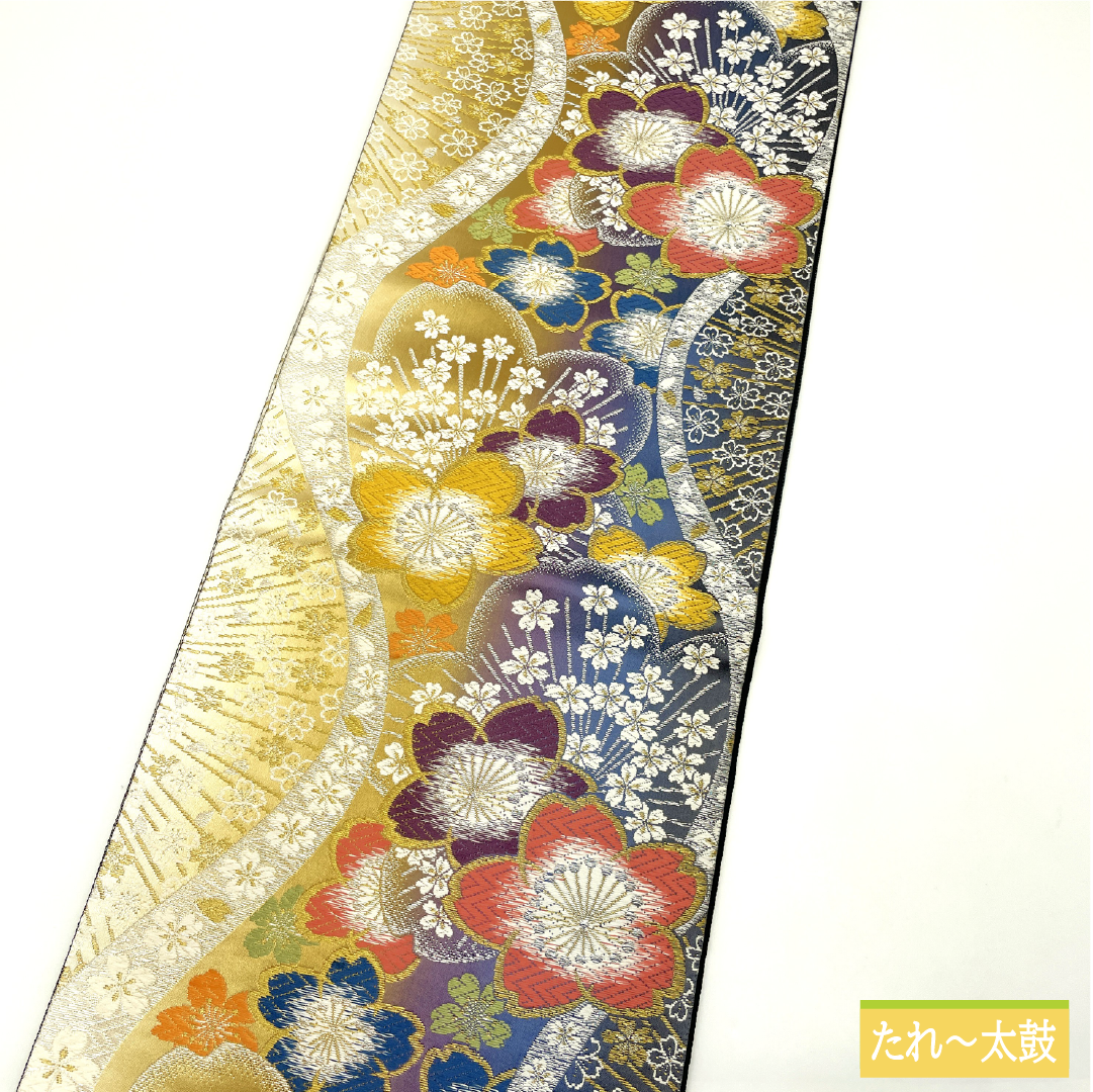 袋帯 正絹 Sランク 桜 西陣織 SAKU・華 LONG VARIE 帯丈444cm 六通 フォーマル グラデーション系 1123017272399