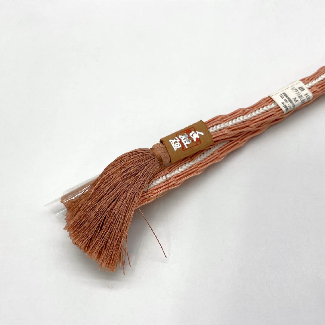(新品)帯締め 正絹 NEWランク  洗朱色（あらいしゅいろ） 単衣用 夏用  長さ約162cm 幅約1.3cm カジュアル 橙系 1135005691326