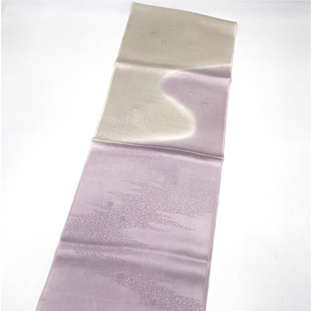 帯揚げ 正絹 Sランク セミフォーマル 灰白色（かいはくしょく） 霞色（かすみいろ） 古典柄 長さ約176cm 幅約29.5cm 紫系 1136001622920