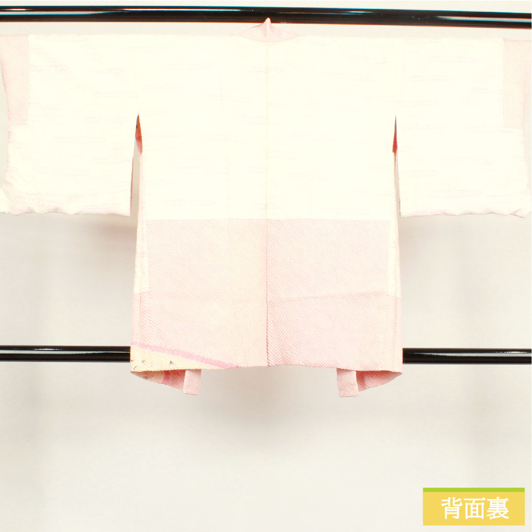 羽織 正絹 身丈80.5cm 裄丈64cm  桃色 総絞り 辻ヶ花 Aランク 袷 ピンク系 1117000703913