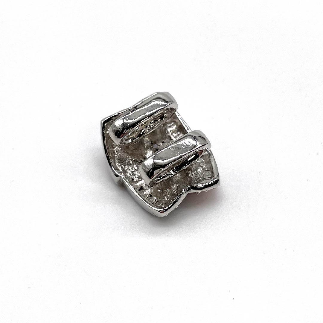 (New old stock) Obi clasp, glass, casual, Swarovski, square, length approx. 2cm, width approx. 2.5cm, S rank, pink, 1137001052913