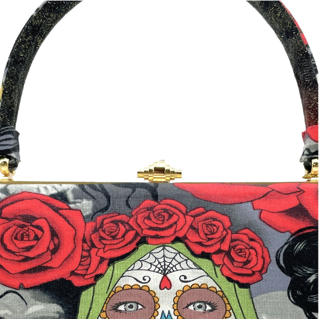 和装バッグ カジュアル NEWランク スカル 薔薇 ハンドメイド作家  グレー系 113900138122
